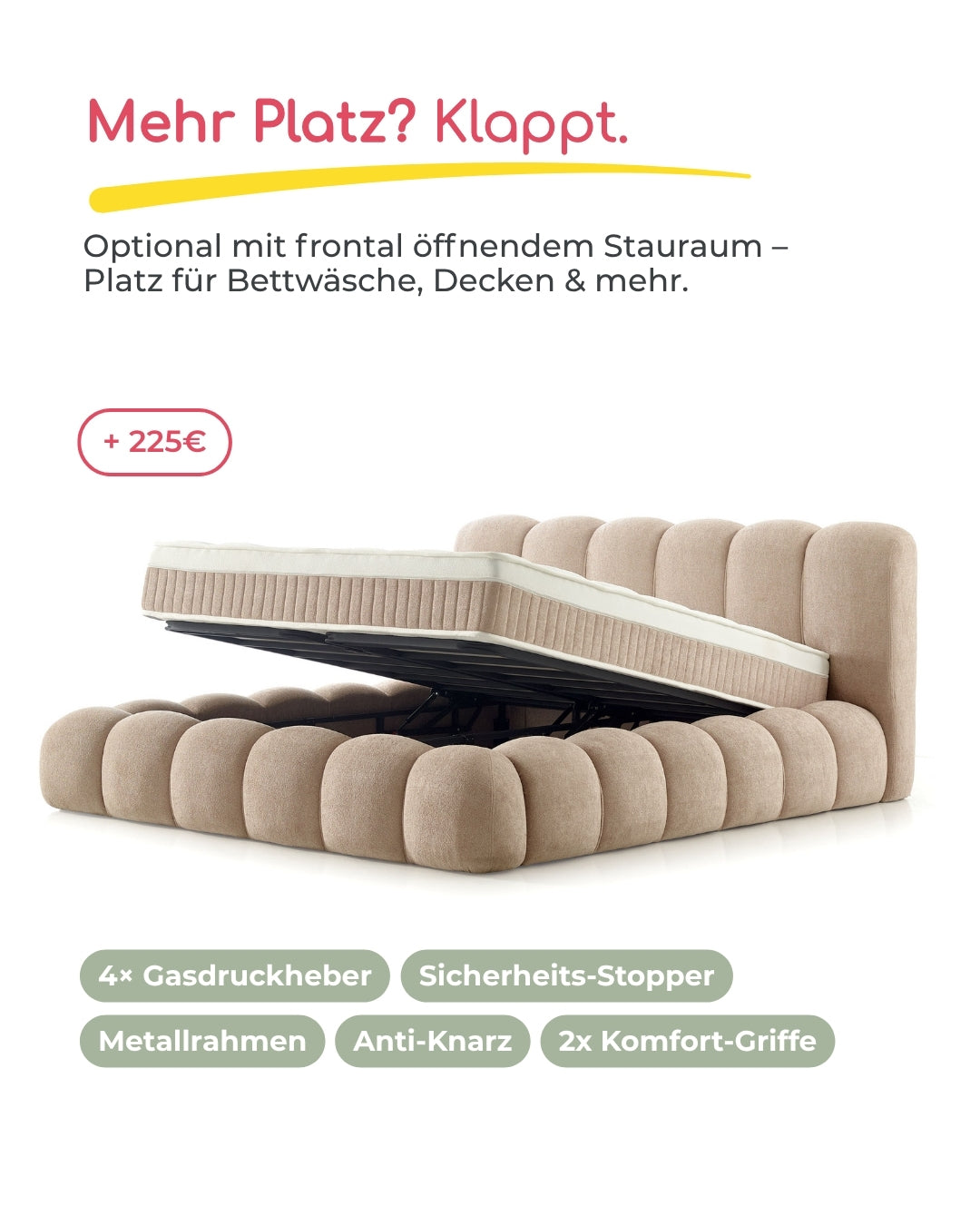 Bett mit Matratze Elara