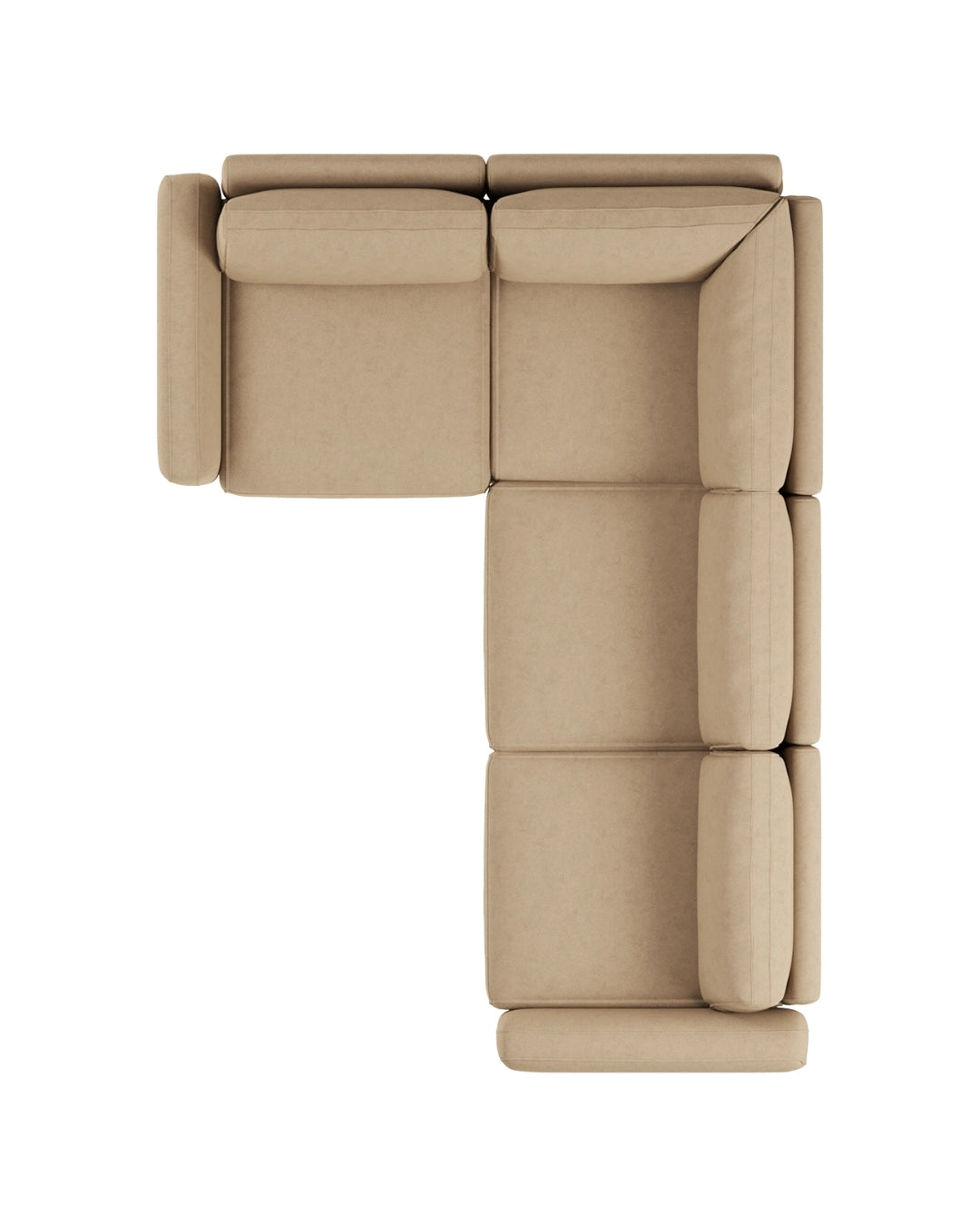 Modulares L Ecksofa Elisabeth Small mit Schlaffunktion
