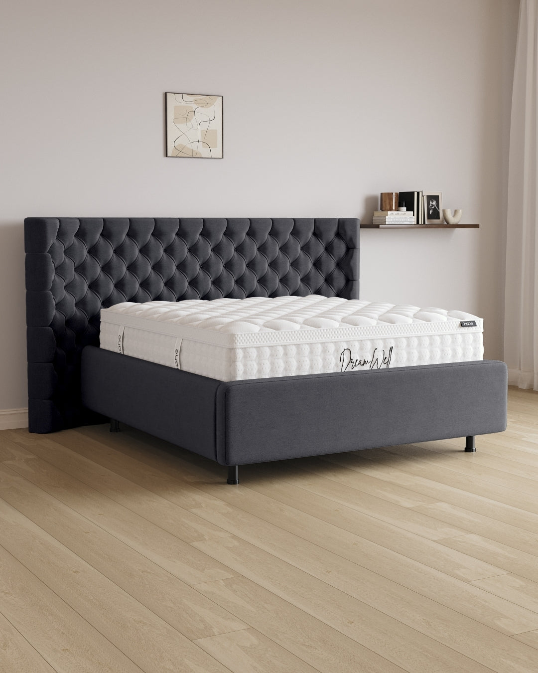 Bett mit Stauraum Pro Empire in Samt