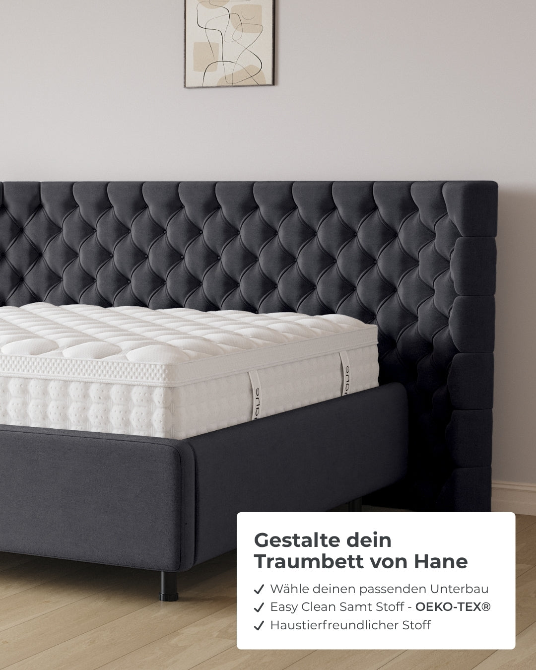 Bett mit Stauraum Pro Empire in Samt