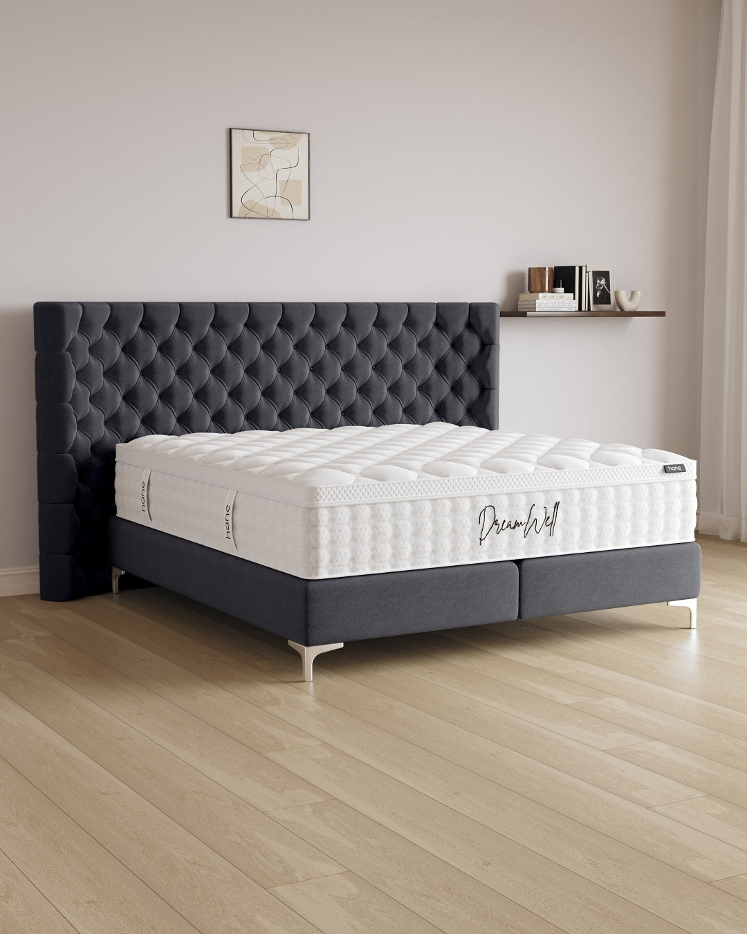 Boxspringbett Empire in Samt