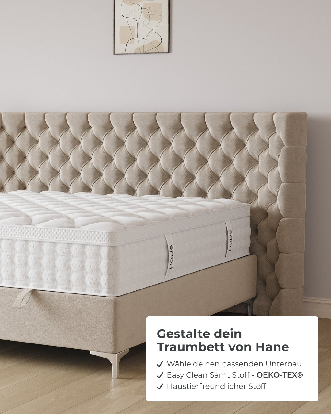 Bett mit Stauraum Empire in Samt