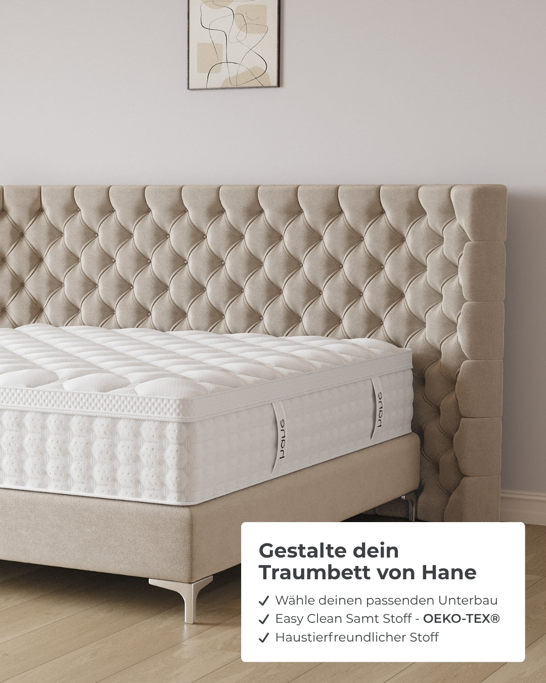 Boxspringbett Empire in Samt