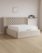 Bett mit XXL Stauraum Empire in Samt