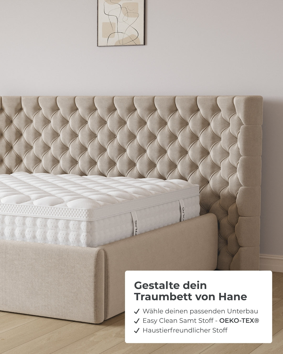 Bett mit XXL Stauraum Empire in Samt