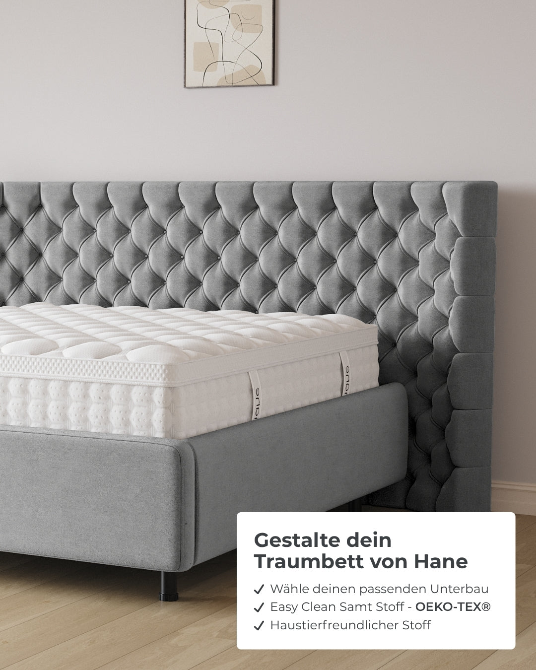 Bett mit Stauraum Pro Empire in Samt