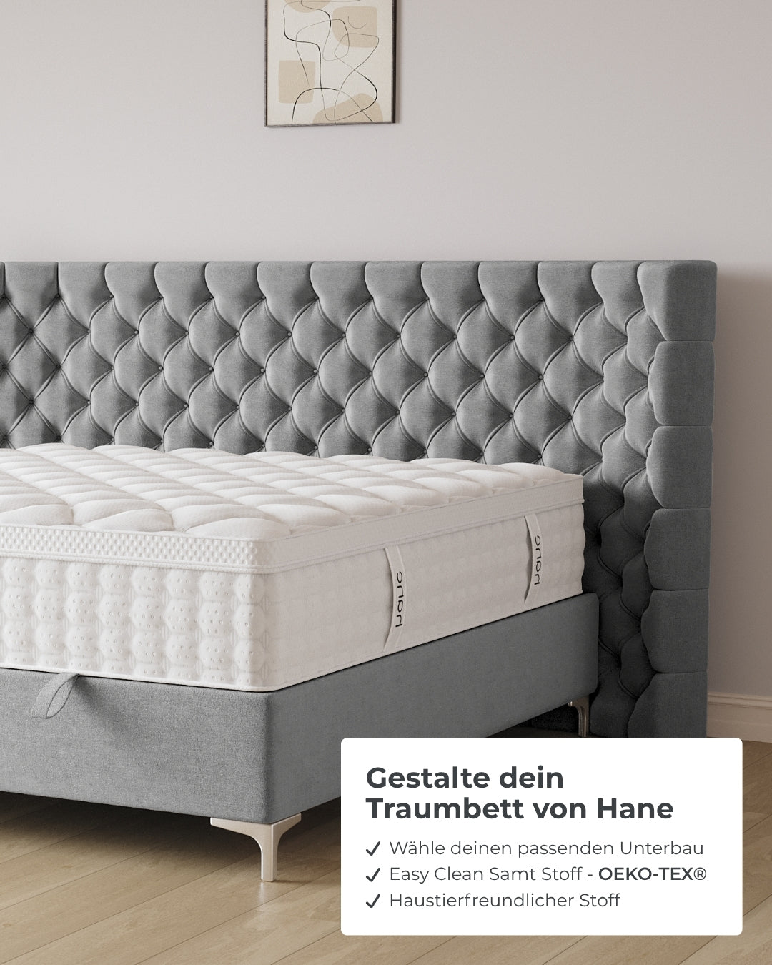 Bett mit Stauraum Empire in Samt