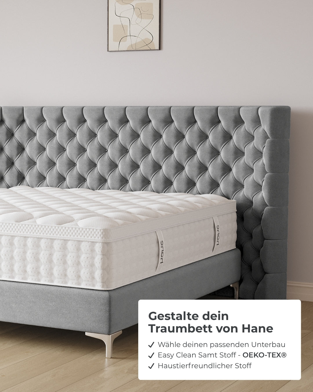 Boxspringbett Empire in Samt