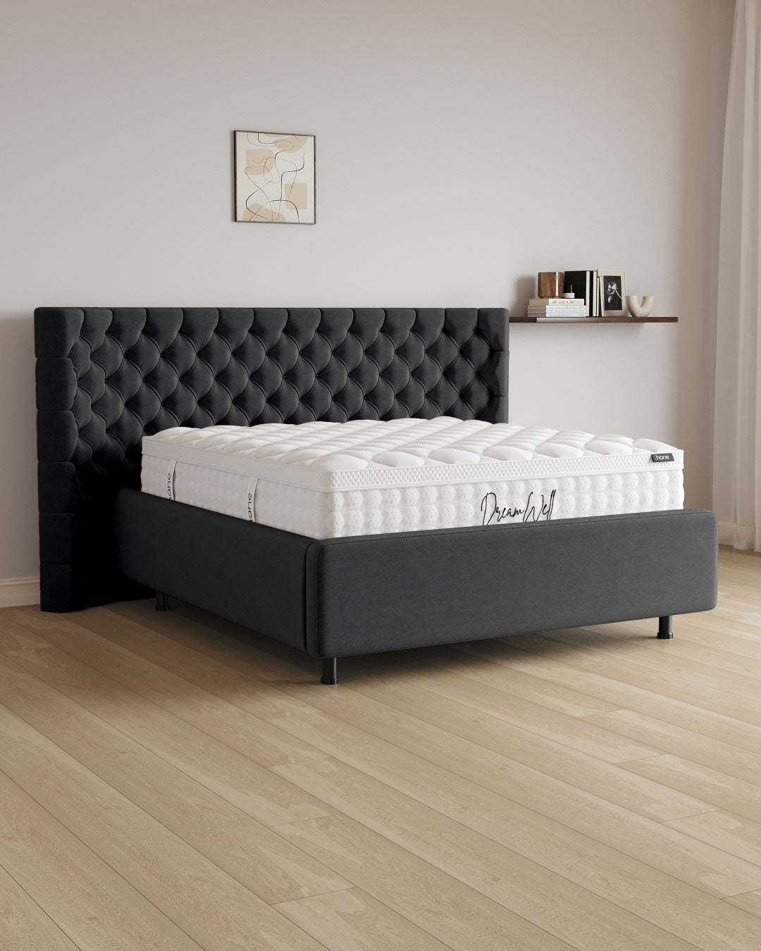 Bett mit Stauraum Pro Empire in Samt