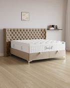 Bett mit Stauraum Empire in Samt