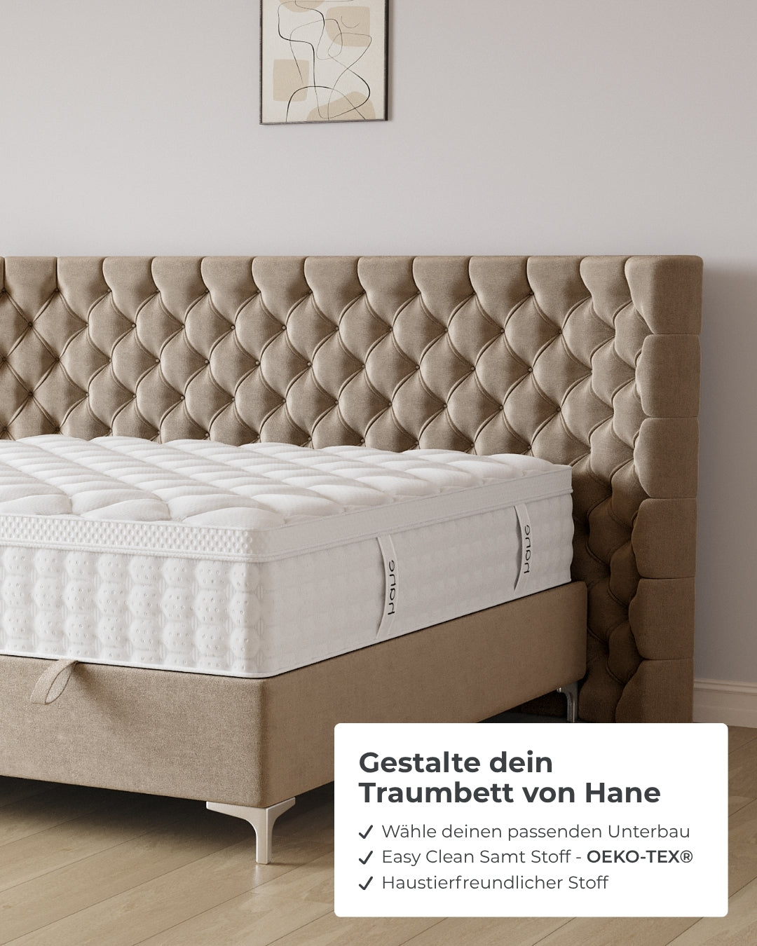 Bett mit Stauraum Empire in Samt