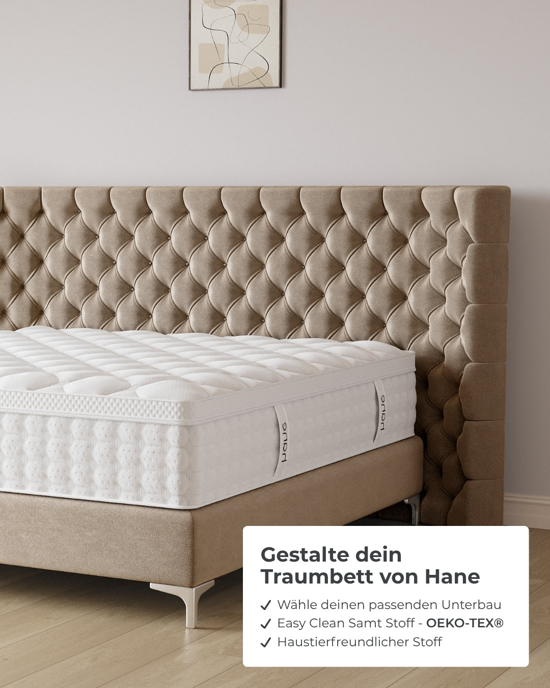 Boxspringbett Empire in Samt