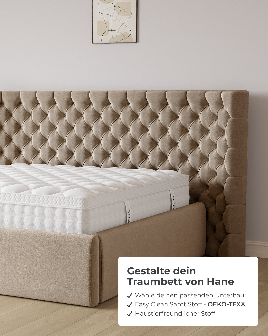 Bett mit XXL Stauraum Empire in Samt