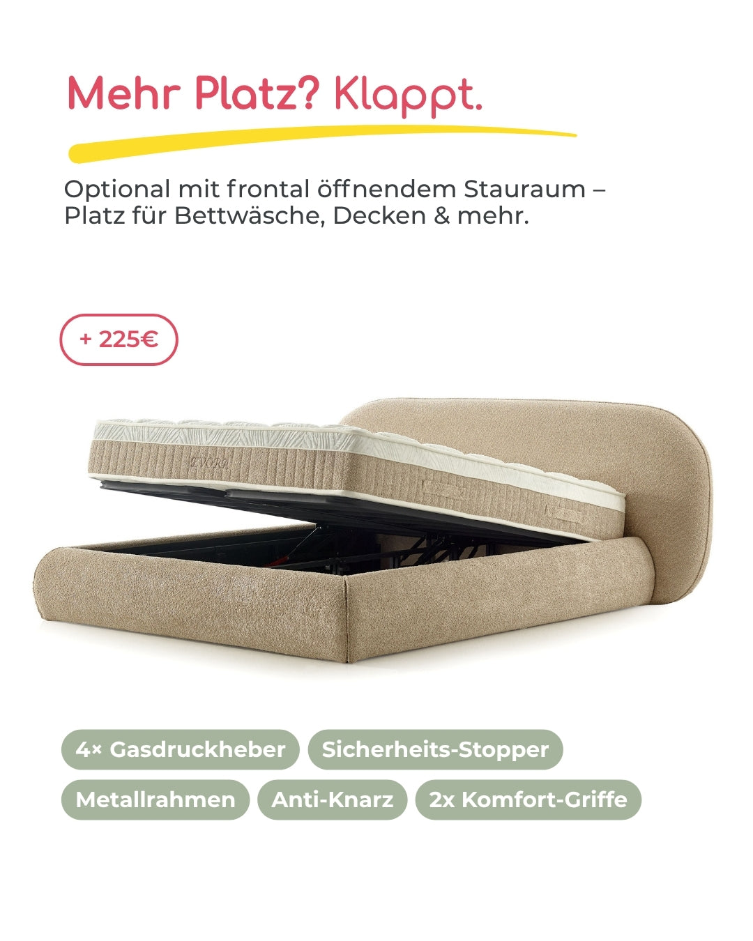 Bett mit Matratze Evora