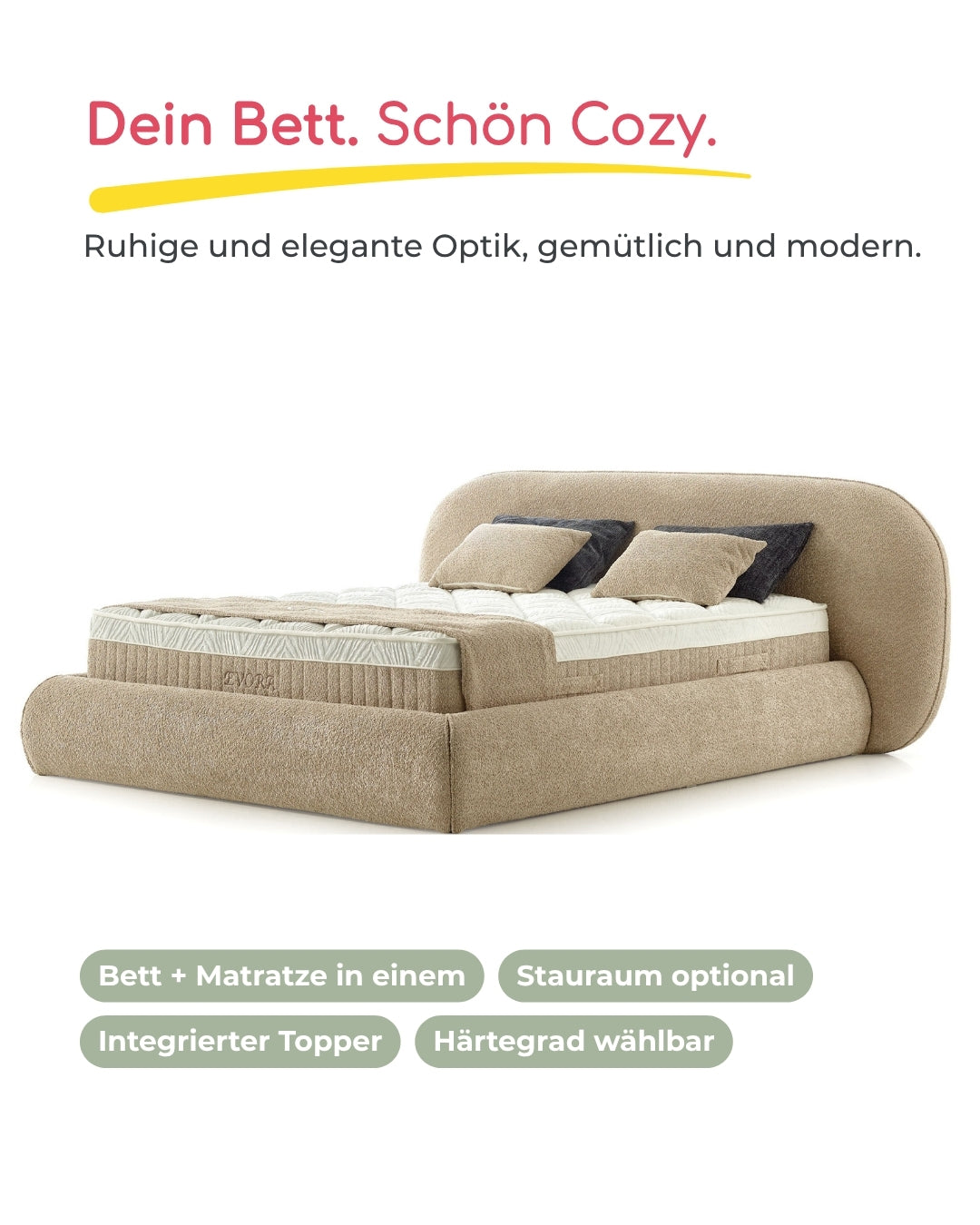 Bett mit Matratze Evora