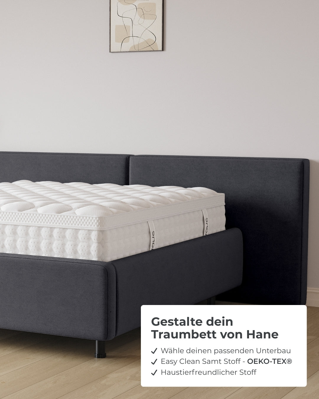 Bett mit Stauraum Pro Grand in Samt