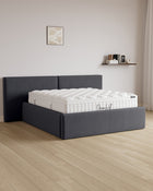 Bett mit XXL Stauraum Grand in Samt