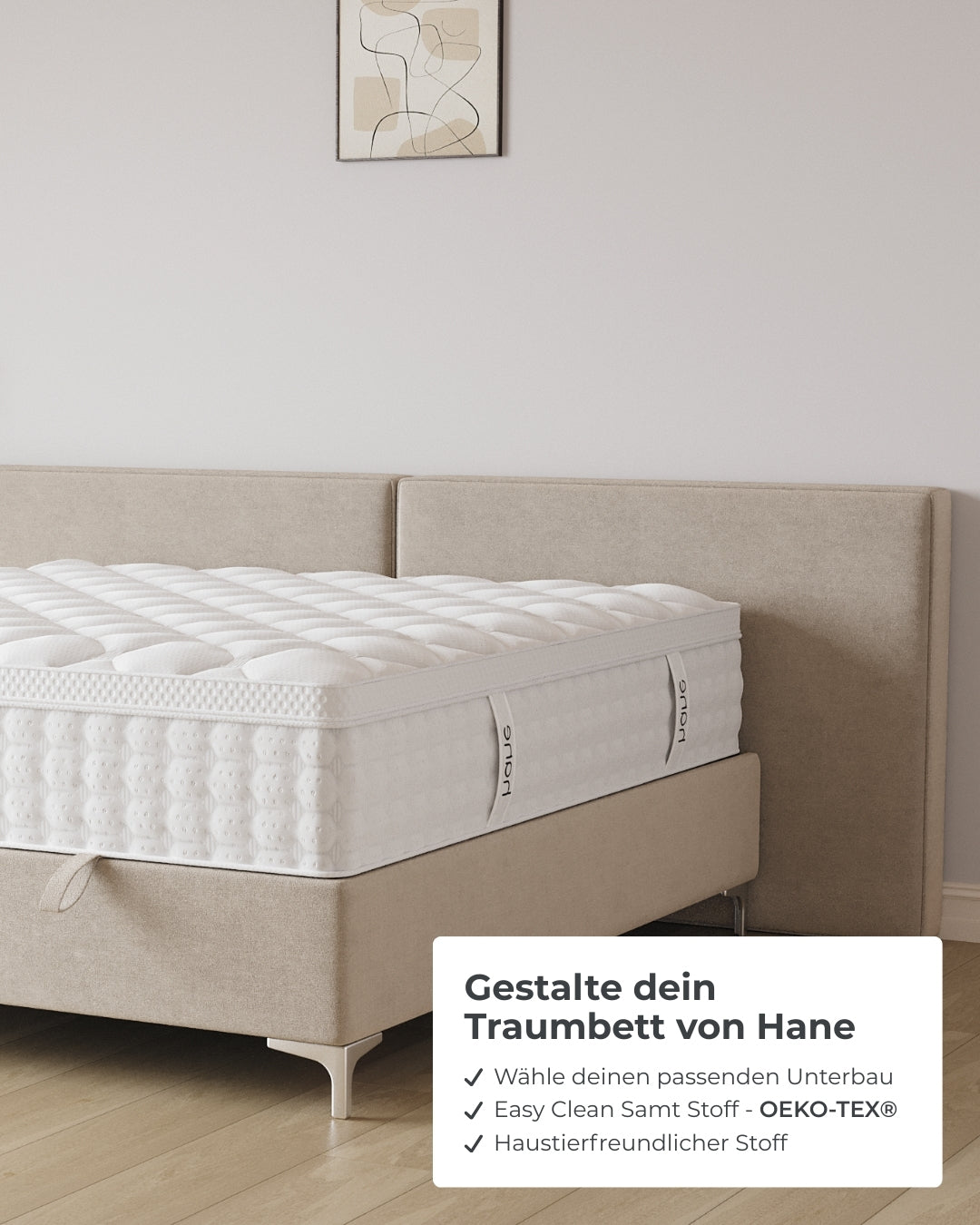 Bett mit Stauraum Grand in Samt