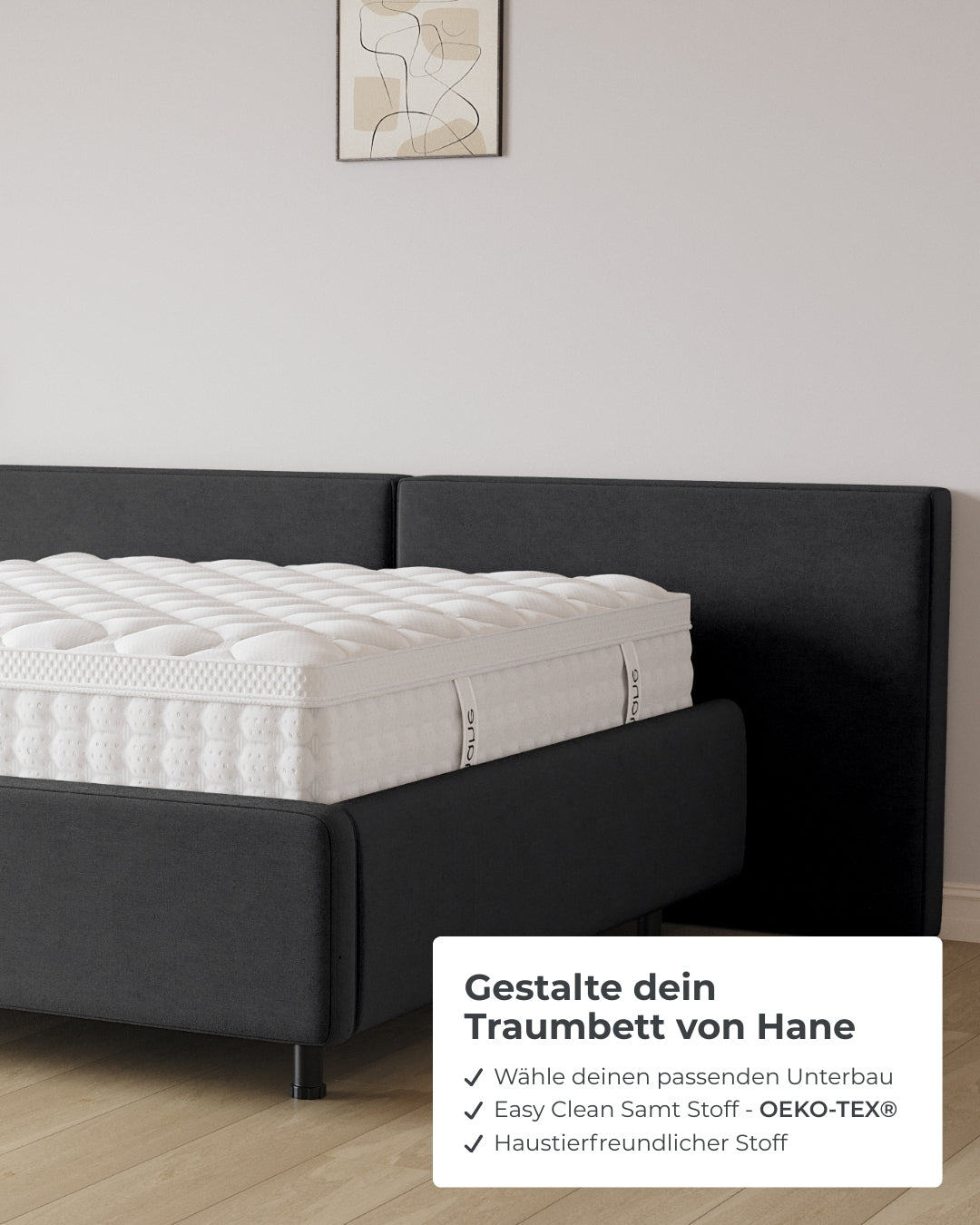 Bett mit Stauraum Pro Grand in Samt