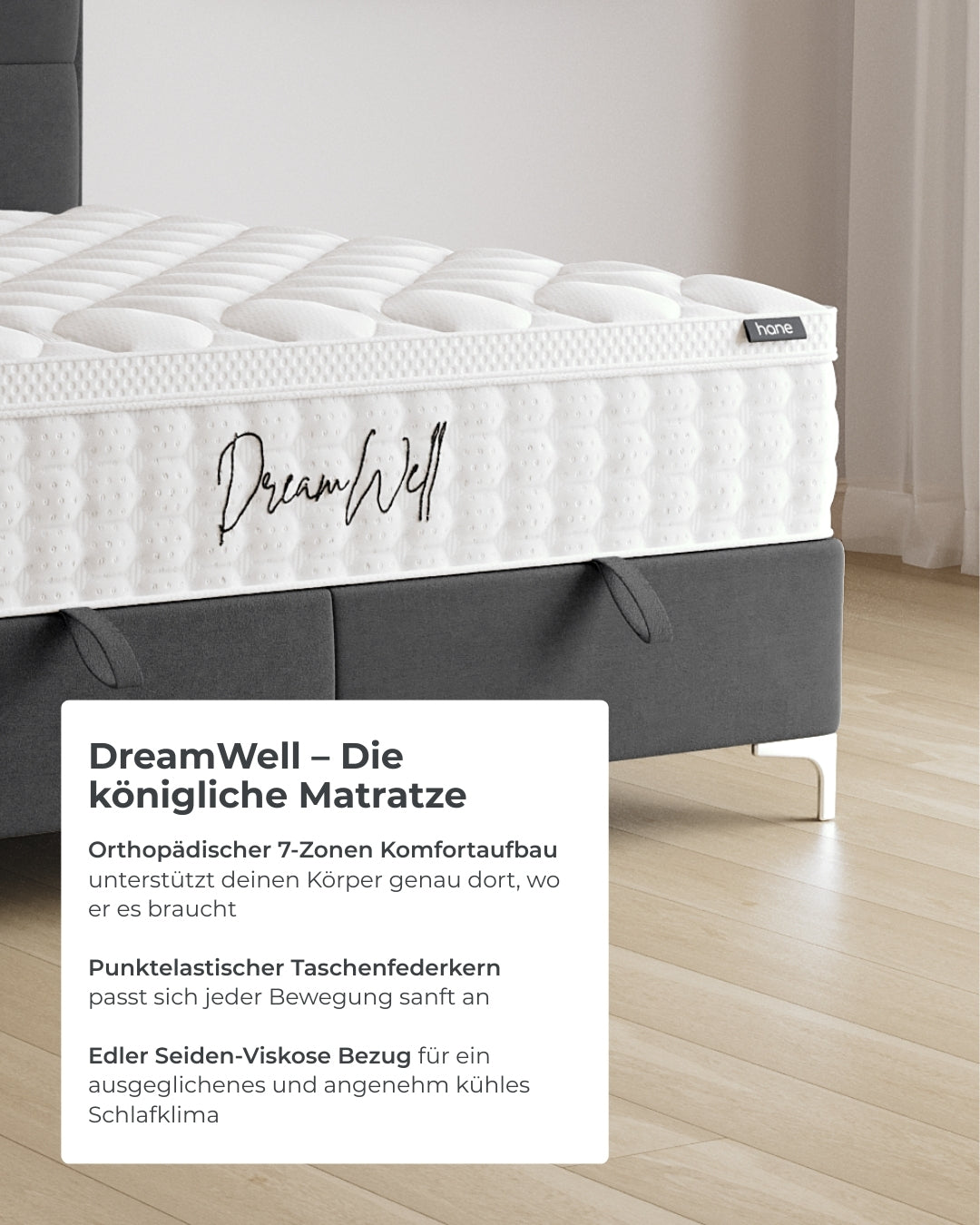 Bett mit Stauraum Grand in Samt