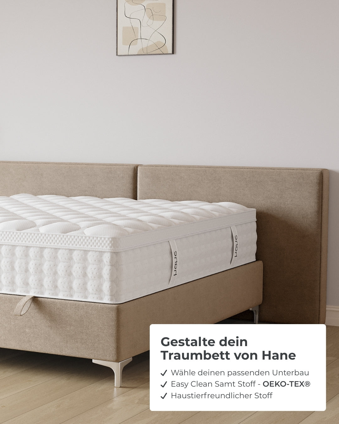 Bett mit Stauraum Grand in Samt
