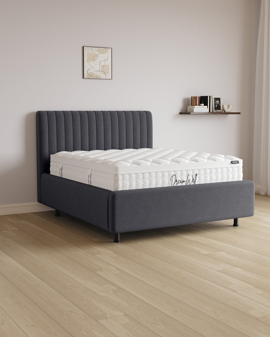 Bett mit Stauraum Pro Line in Samt