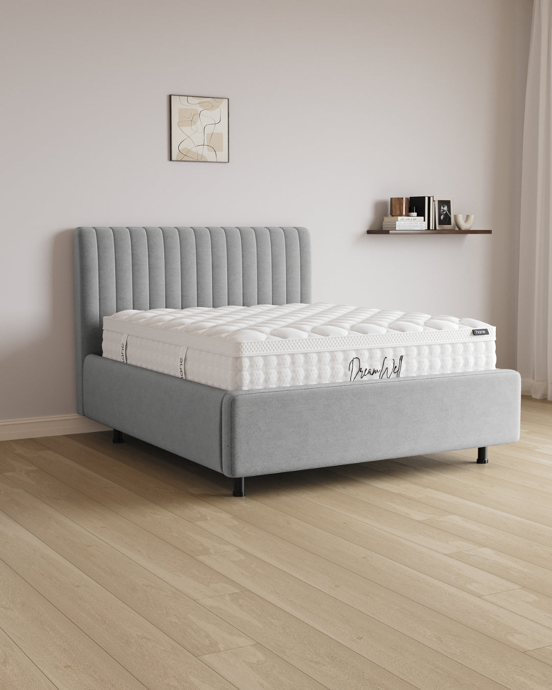 Bett mit Stauraum Pro Line in Samt