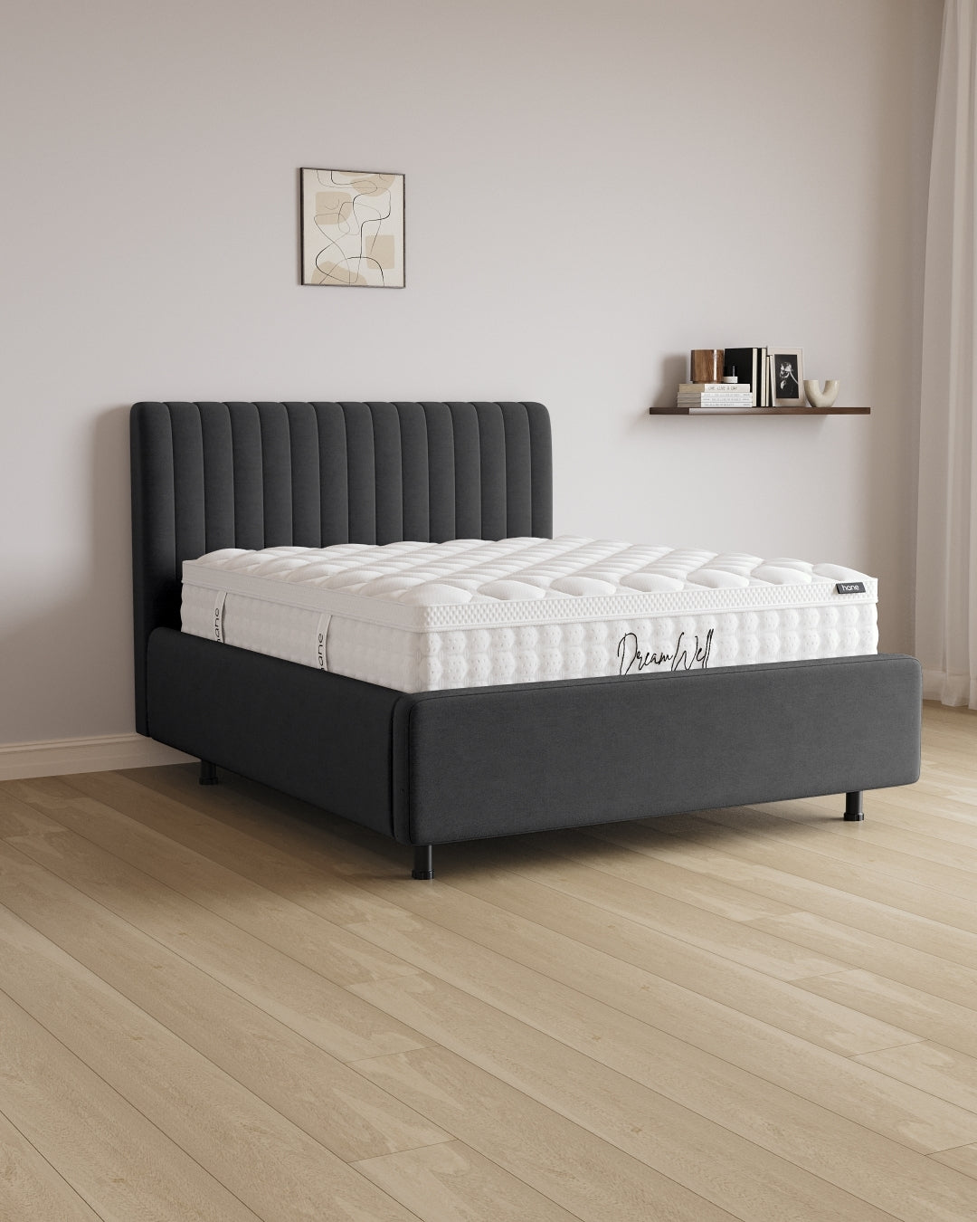 Bett mit Stauraum Pro Line in Samt