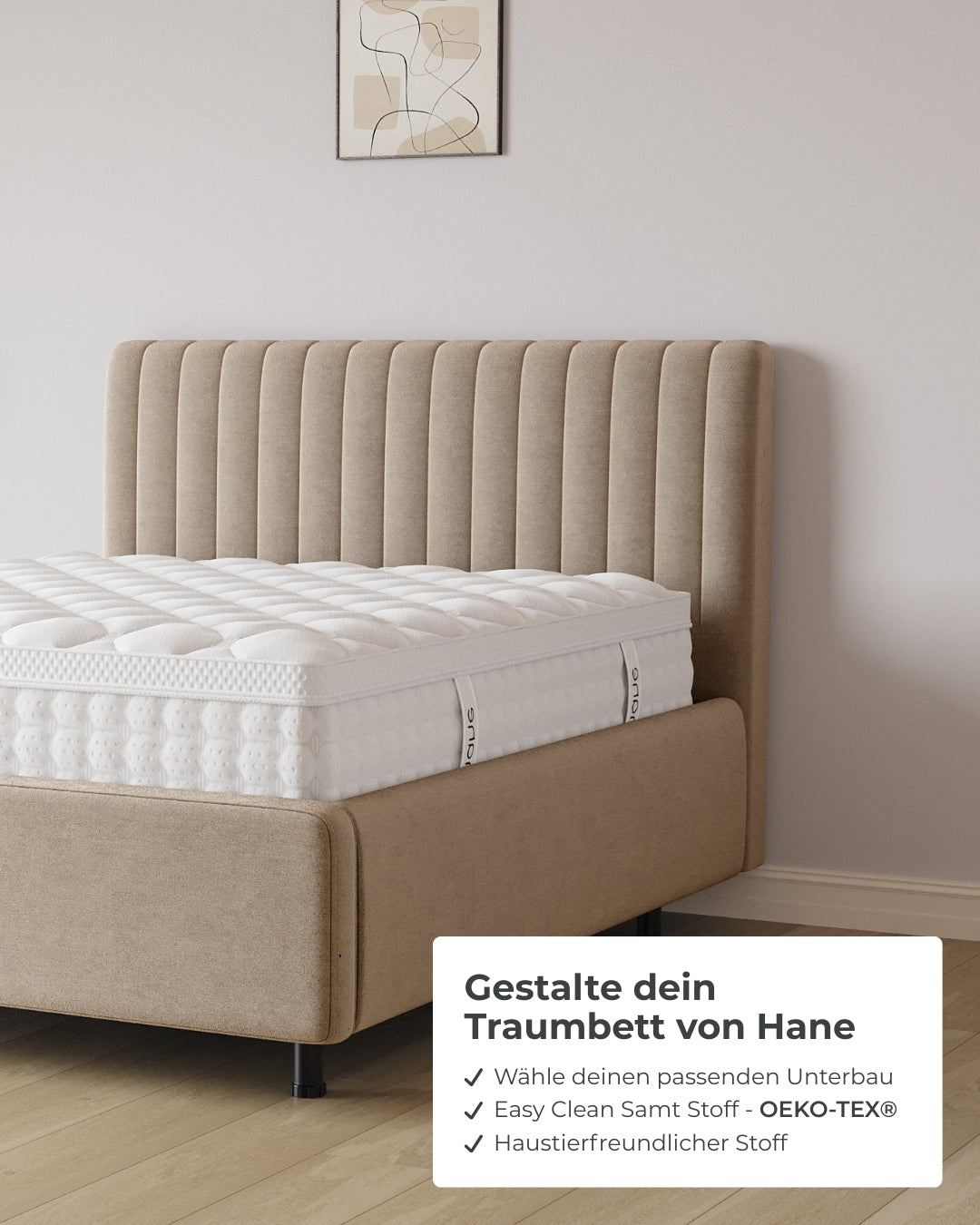 Bett mit Stauraum Pro Line in Samt