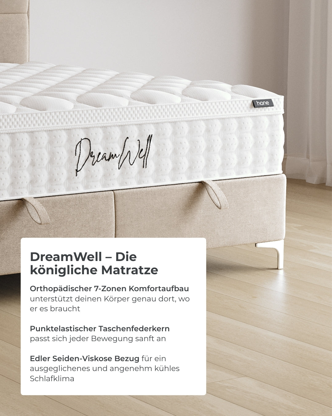 Bett mit Stauraum Line in Samt