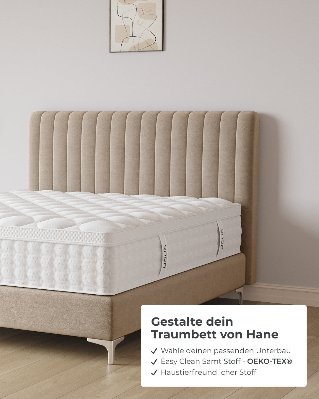 Boxspringbett Line in Samt