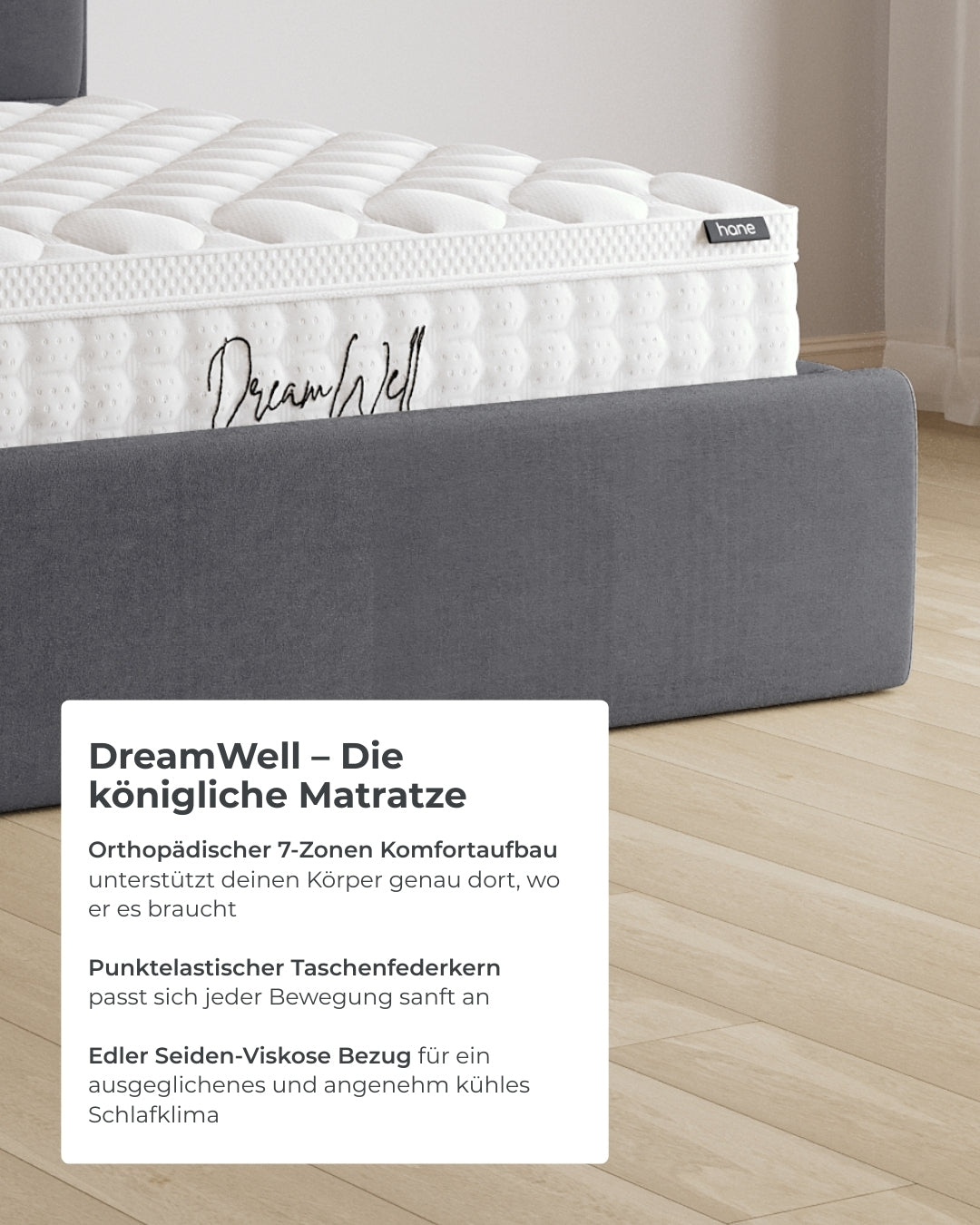 Bett mit XXL Stauraum Marley in Samt