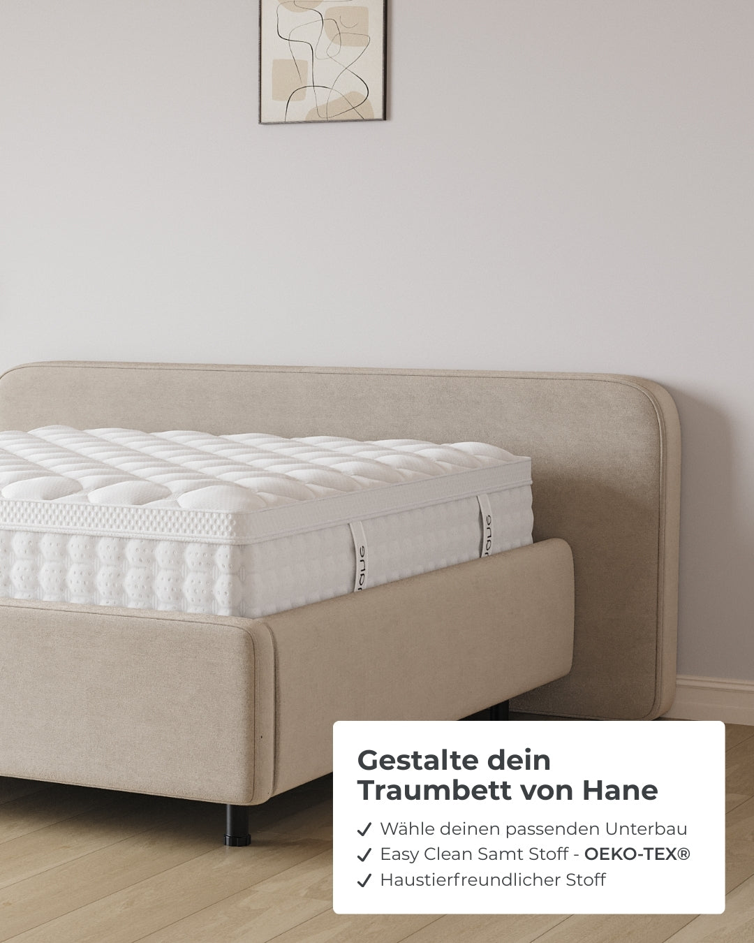 Bett mit Stauraum Pro Marley in Samt