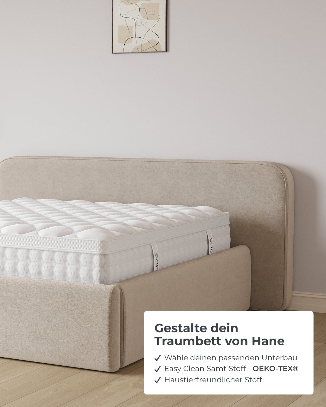 Bett mit XXL Stauraum Marley in Samt