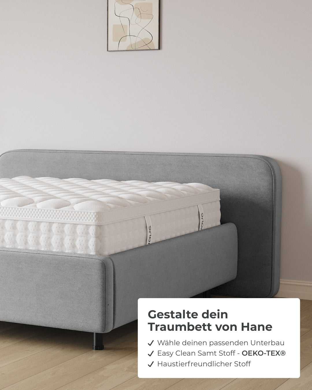 Bett mit Stauraum Pro Marley in Samt