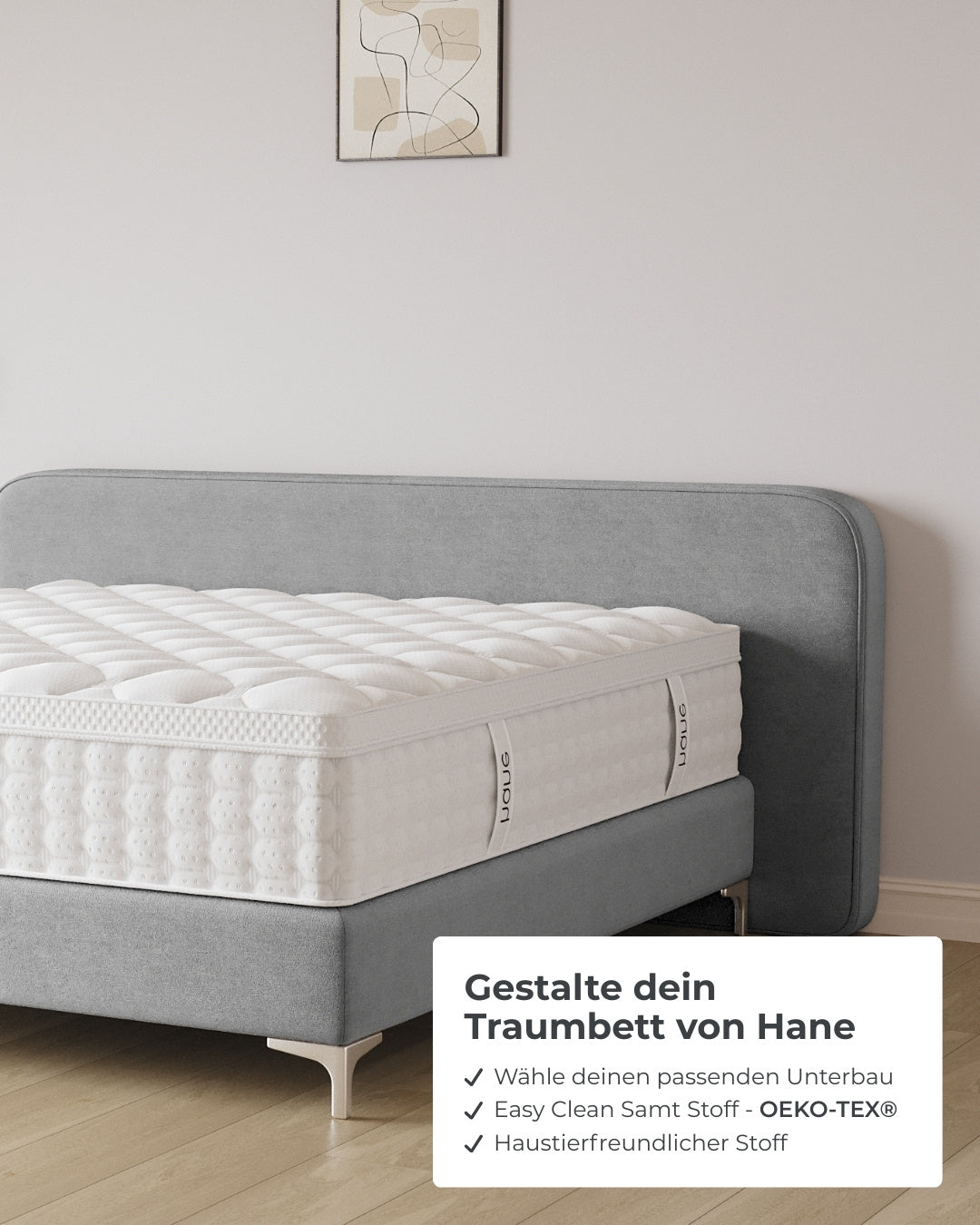 Boxspringbett Marley in Samt