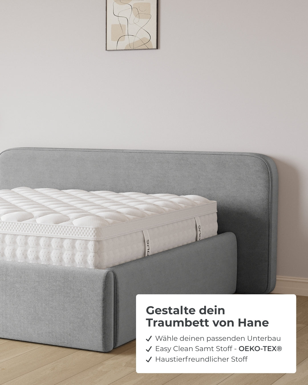 Bett mit XXL Stauraum Marley in Samt