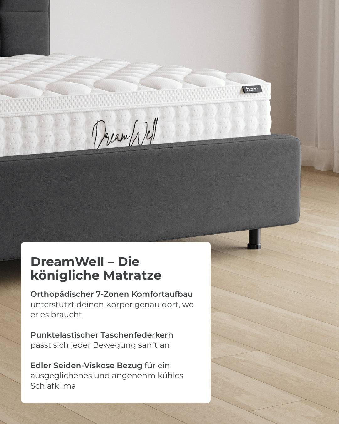 Bett mit Stauraum Pro Marley in Samt