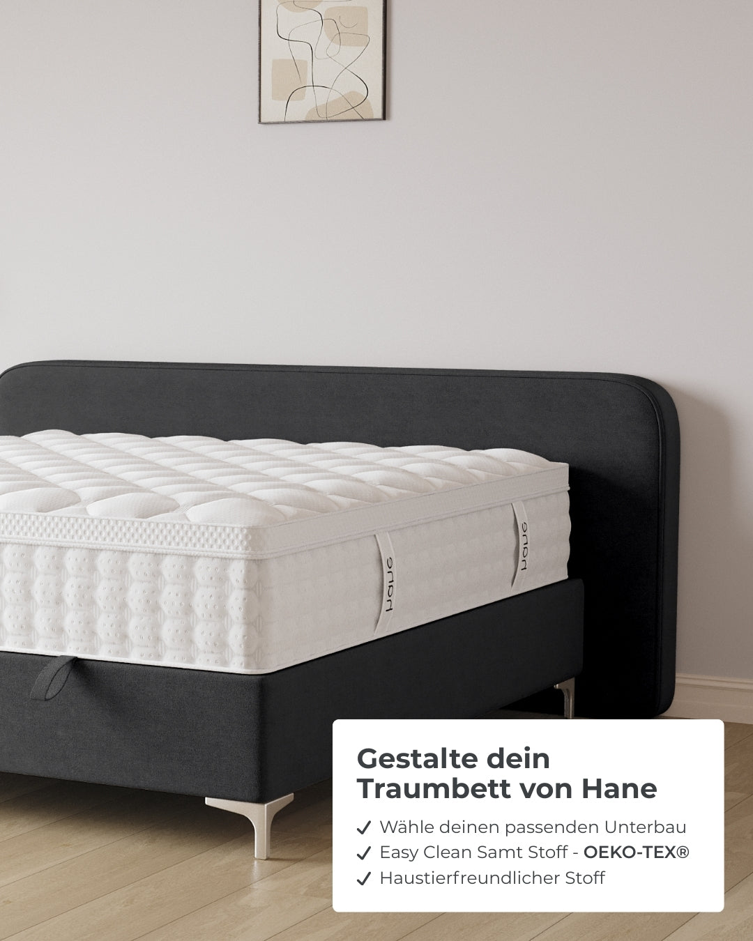 Bett mit Stauraum Marley in Samt