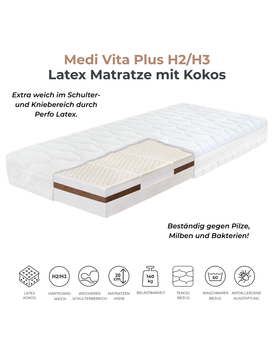 Ahorn™ Medi Vita Kombi Latexmatratze