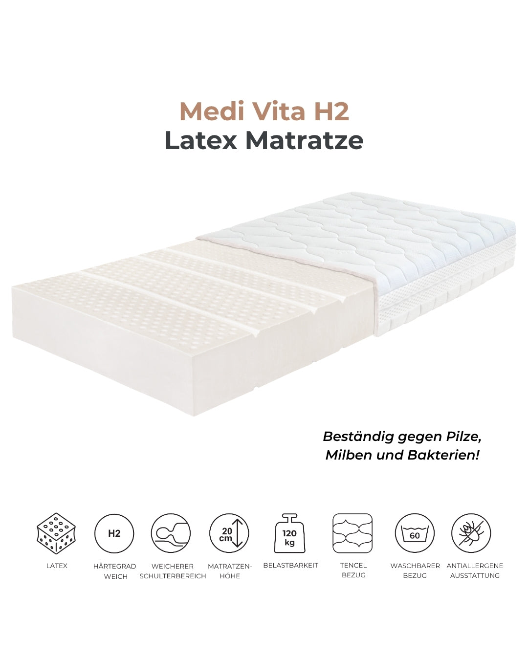 Ahorn™ Medi Vita Latexmatratze
