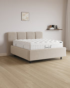 Bett mit Stauraum Pro Monte in Samt