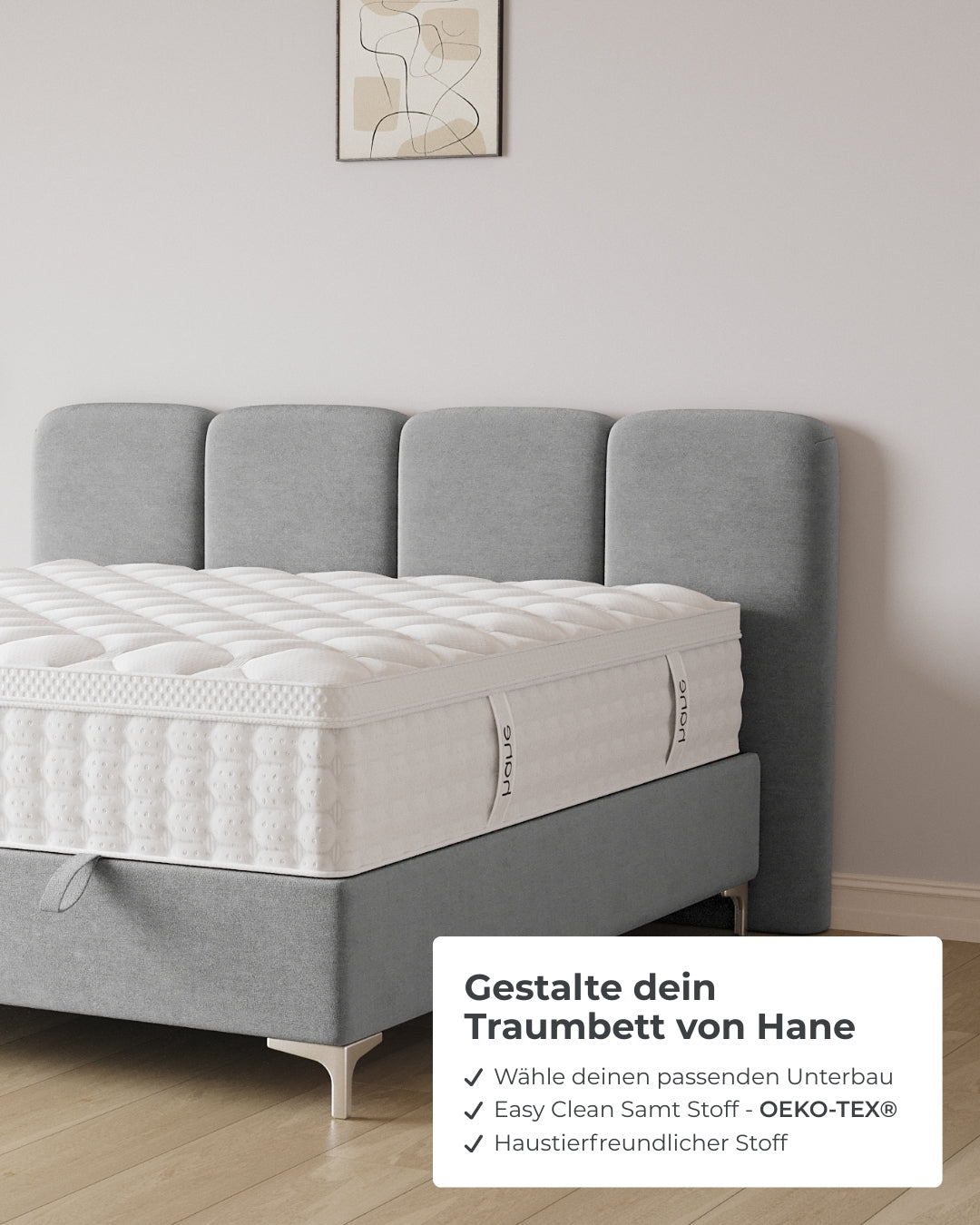 Bett mit Stauraum Monte in Samt