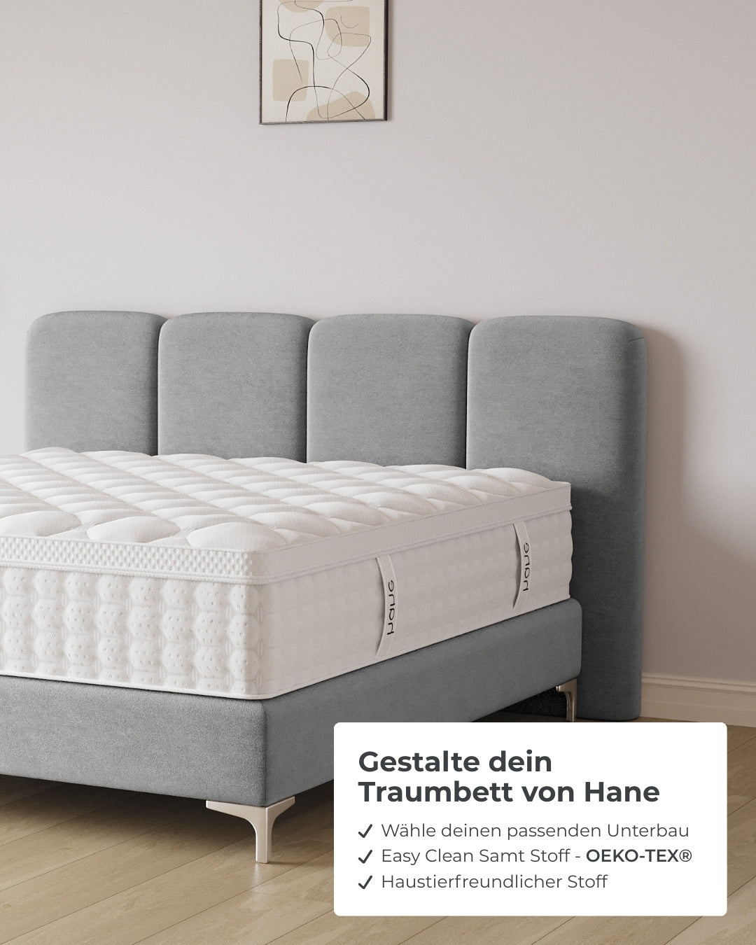 Boxspringbett Monte in Samt