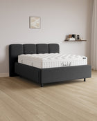 Bett mit Stauraum Pro Monte in Samt