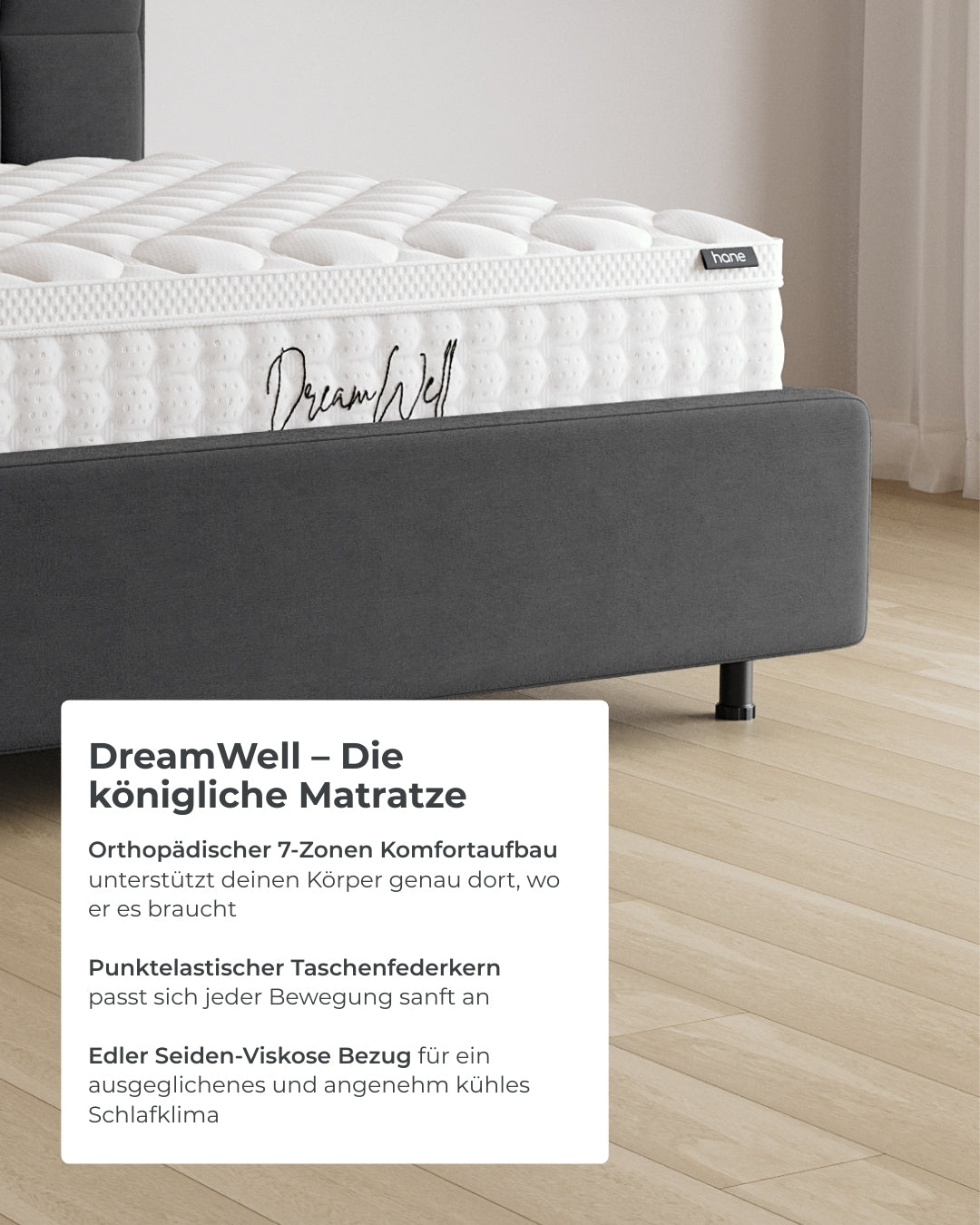 Bett mit Stauraum Pro Monte in Samt