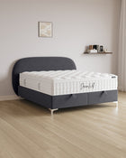 Bett mit Stauraum Moon in Samt