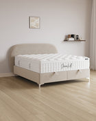 Bett mit Stauraum Moon in Samt