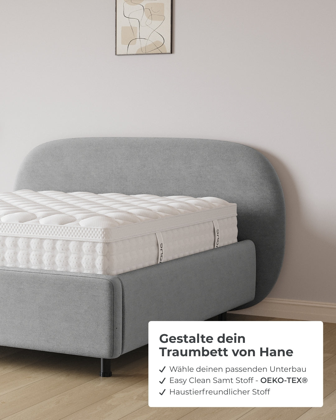 Bett mit Stauraum Pro Moon in Samt