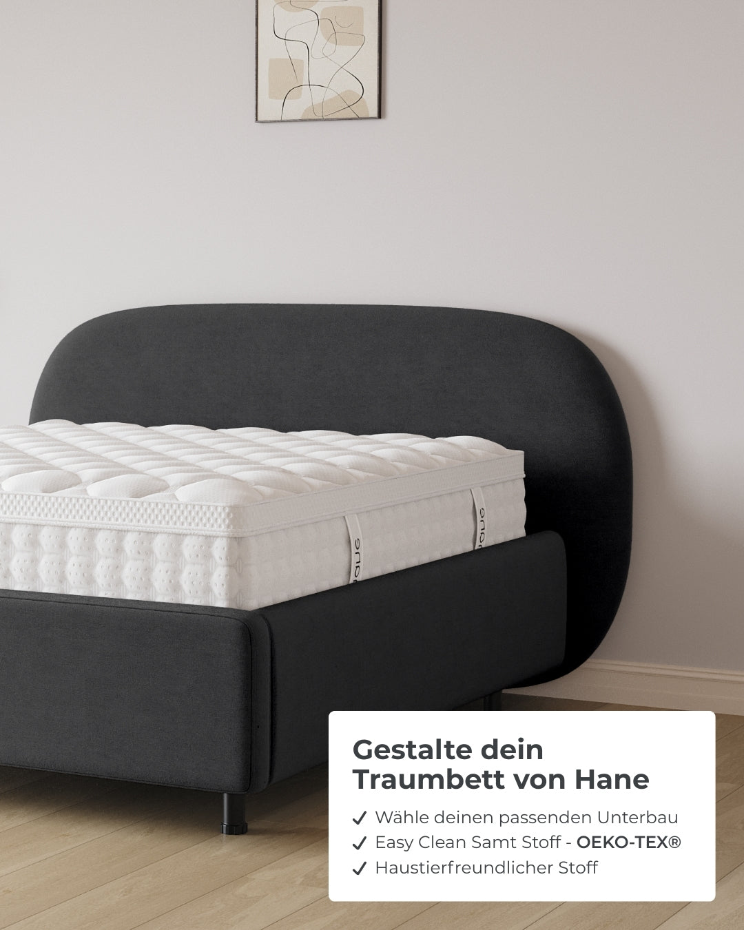 Bett mit Stauraum Pro Moon in Samt